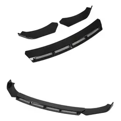 GENERICO - Front Lip Malla Delantero 3 Piezas Negro Brillante