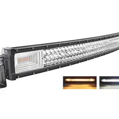 GENERICO - Barra 168 Led 504w Curva Blanco+ama+destell - Envio Gratis