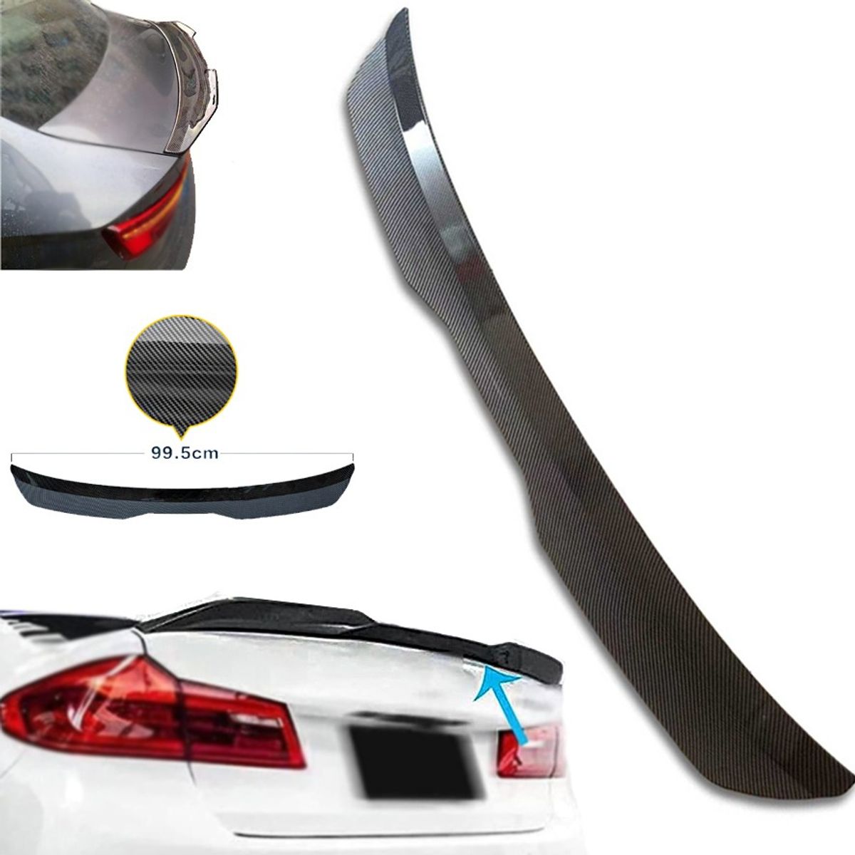 GENERICO - Aleron Lip Spoiler Maleta Fibra Carbono 995cm -envio Gratis