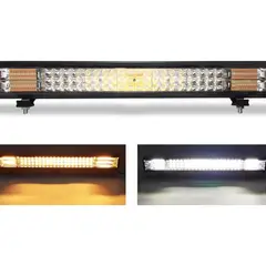 GENERICO - Barra 132 Led 396w Auto 715cm Blanco+amarillo+destellante