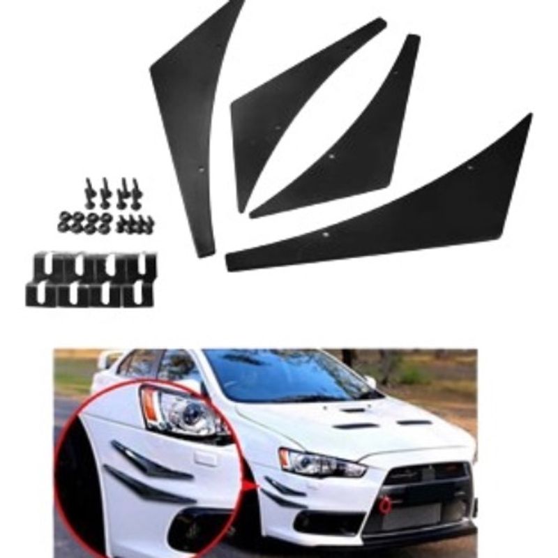 GENERICO - Juego De 4 Aletas De Parachoques Delantero