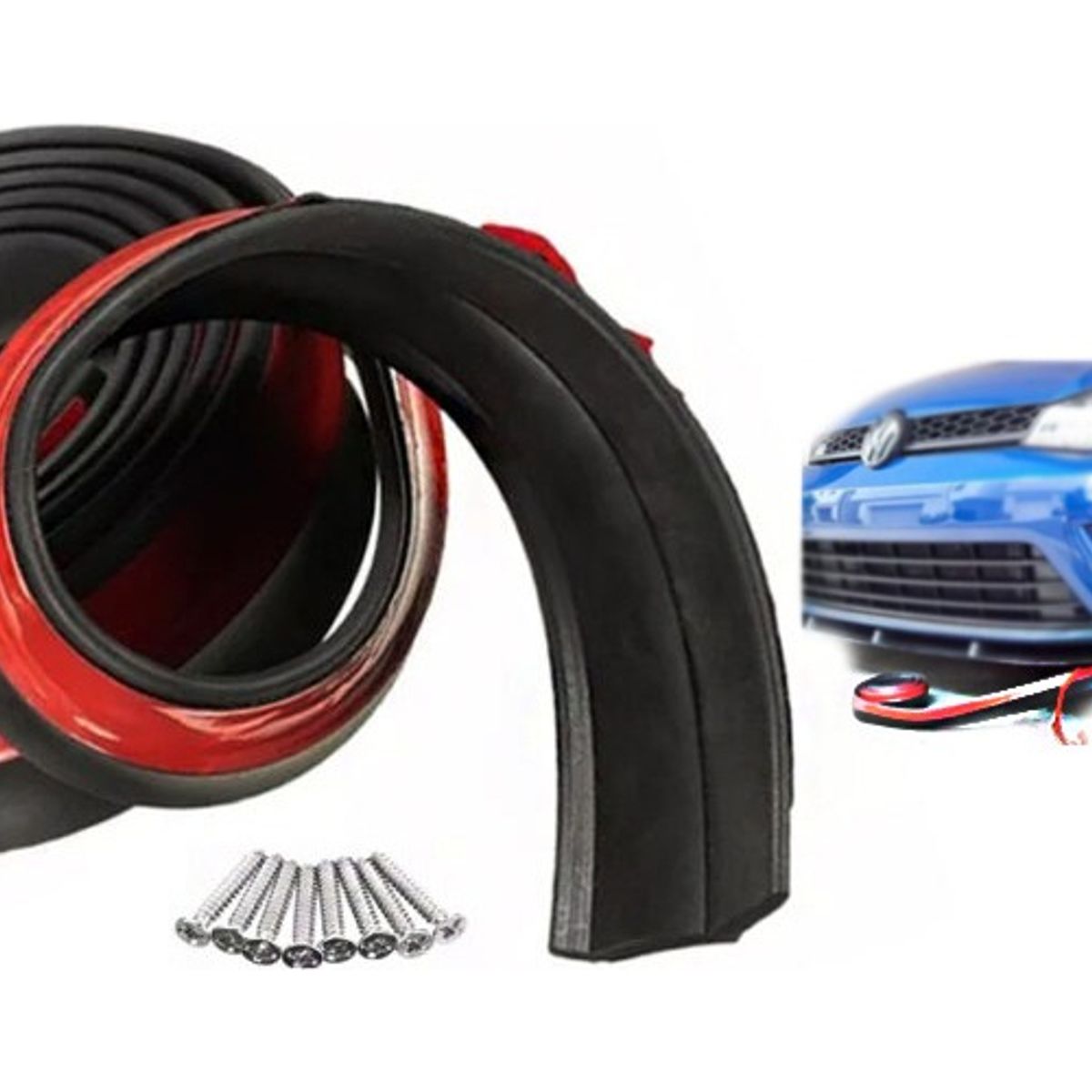 GENERICO - Alerón Lip Spoiler Delantero Negro Mate Auto