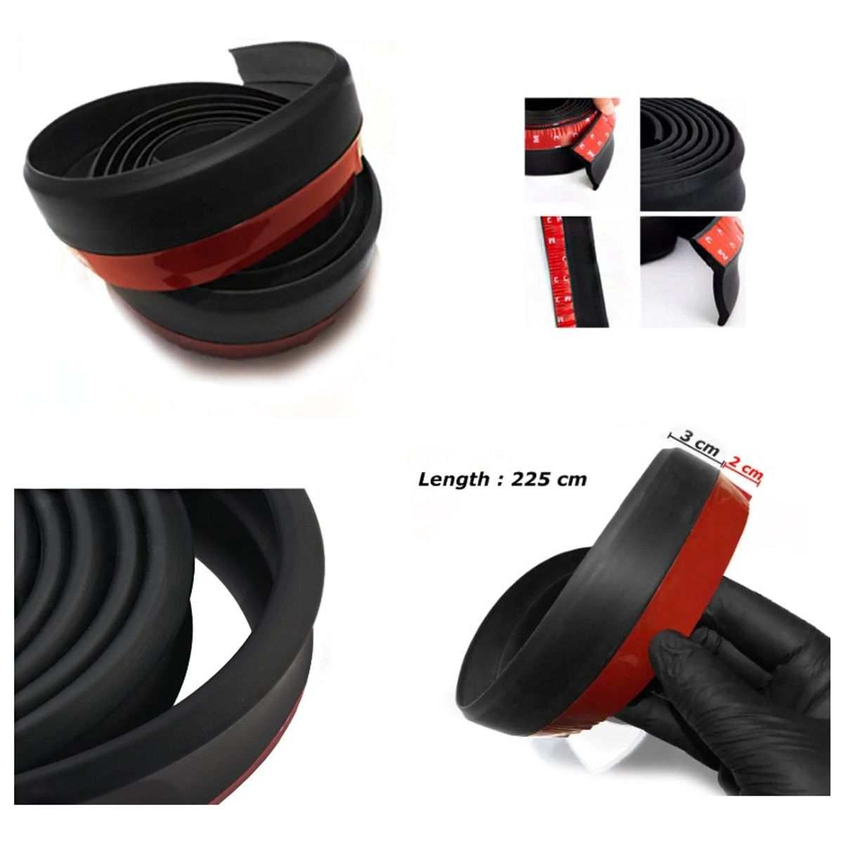 GENERICO - Alerón Lip Spoiler Delantero Negro Mate Auto