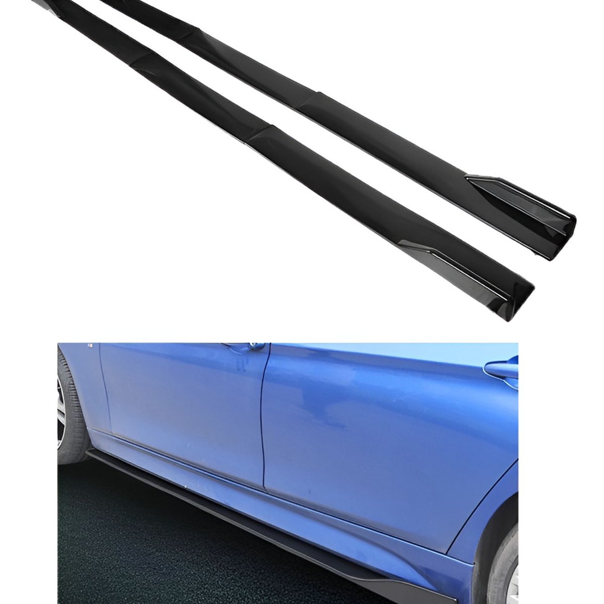GENERICO - X2 Lip Bumper Faldon Lateral 2 Metros Universal Auto