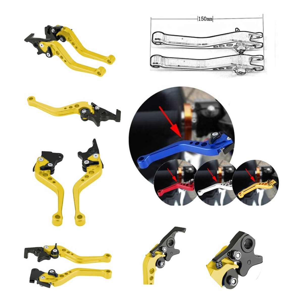 GENERICO - Par Manilla Moto Regulable