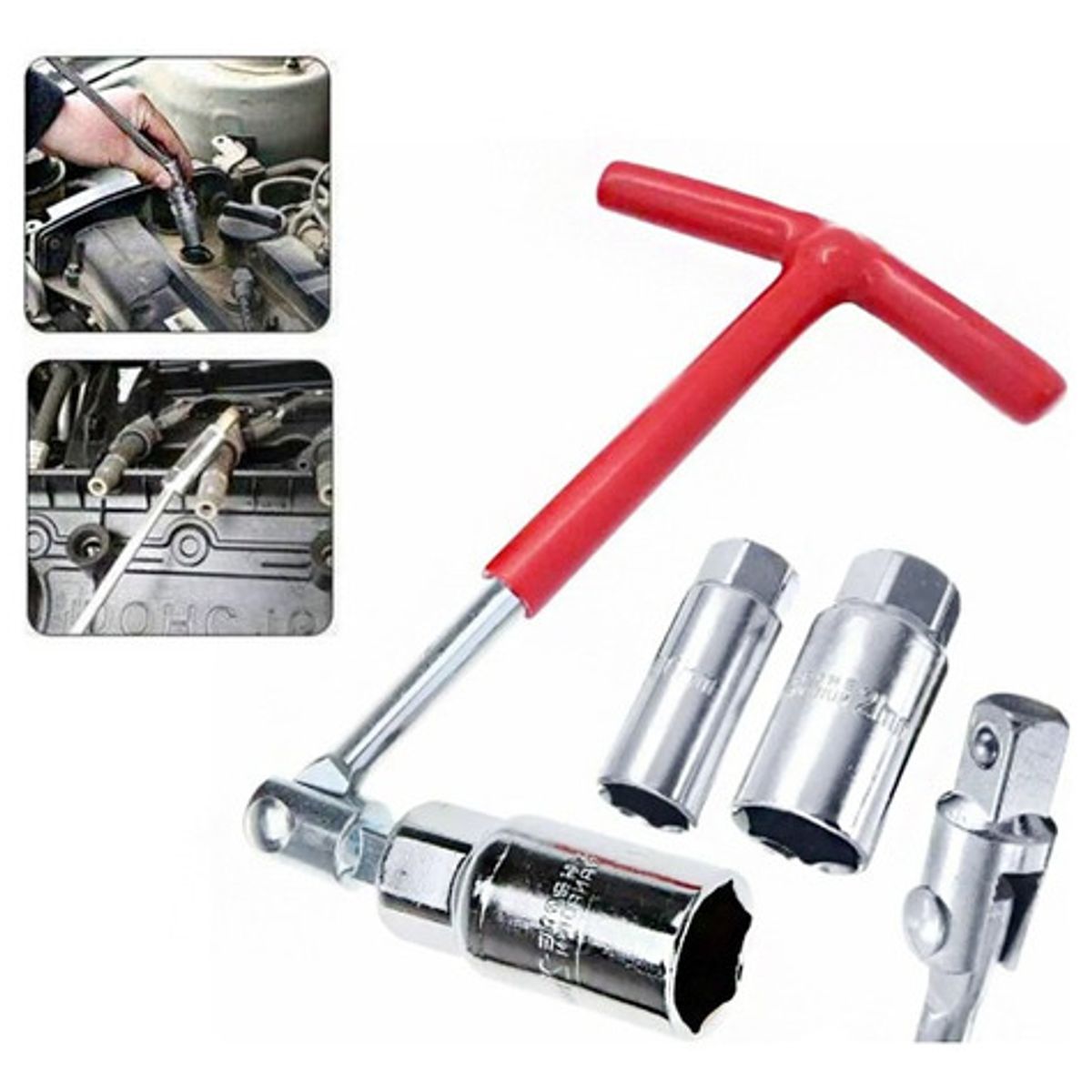 GENERICO - Kit De Llave Saca Bujias De 16mm Y 21mm