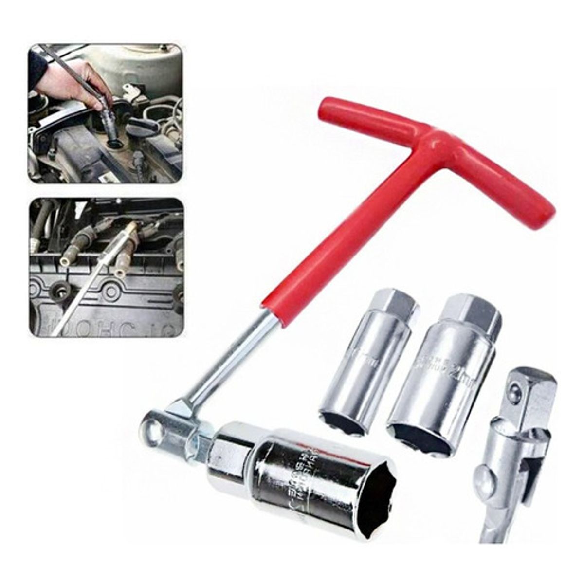 GENERICO - Kit De Llave Saca Bujias De 16mm Y 21mm