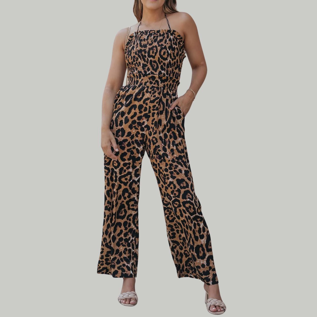 ARRAKASTA - Enterito animal print talla M