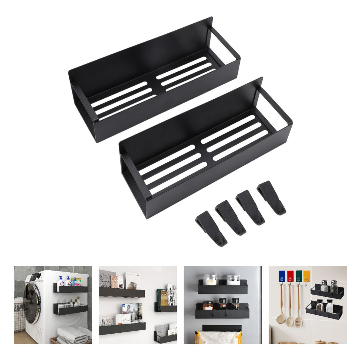 GENERICO - 2 Piezas Estantes Magnéticos Para Especias Para Refrigerador