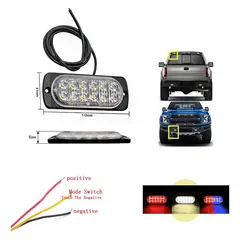 GENERICO - Baliza 12 Led Foco Neblinero Destellante 12-24 V