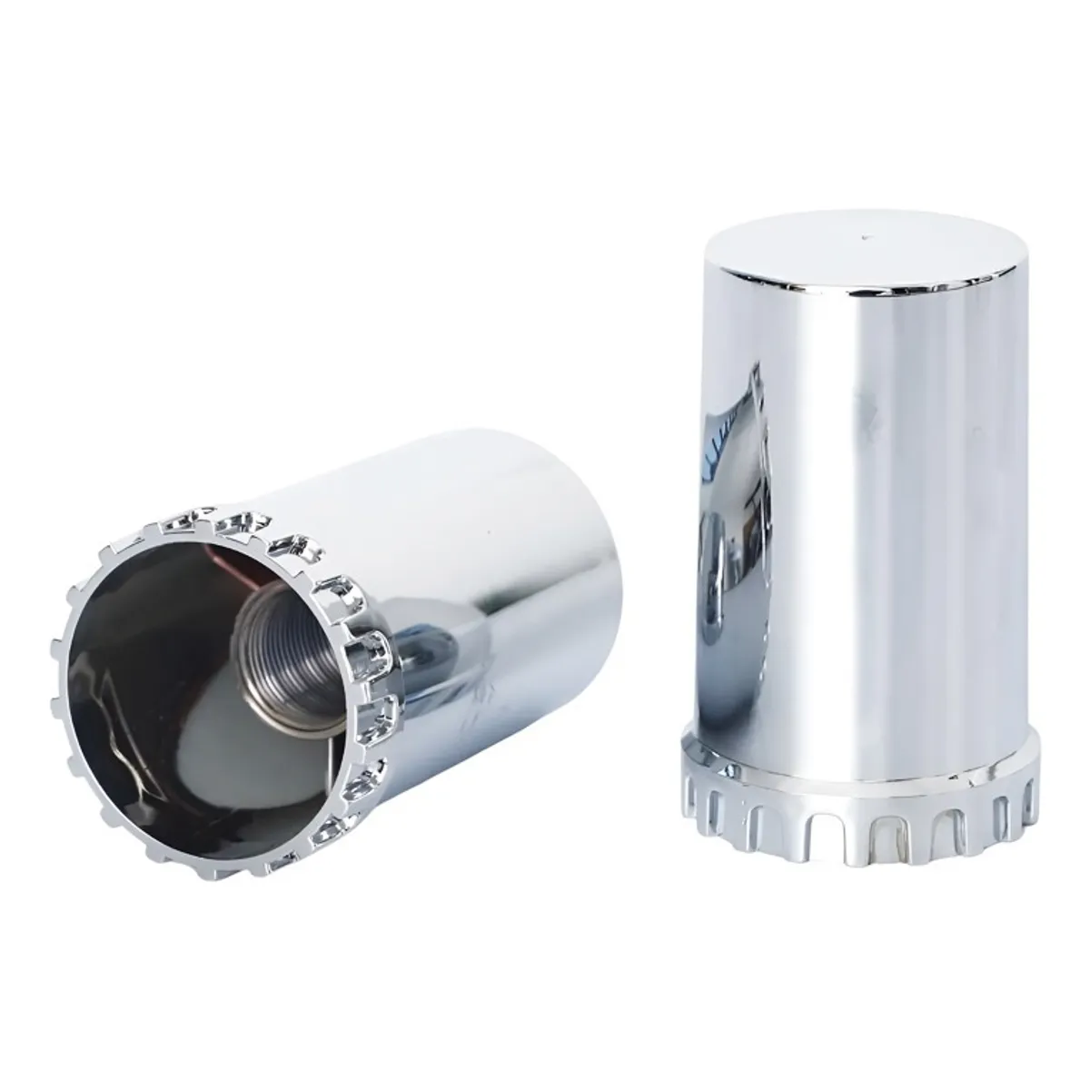 GENERICO - Cubre Tuerca Camion Cilindrica X10 Cromada Plastico Abs