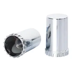 GENERICO - Cubre Tuerca Camion Cilindrica X10 Cromada Plastico Abs