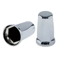 GENERICO - Cubre Tuerca Camion Hexagonal X10 Cromada Plastico Abs