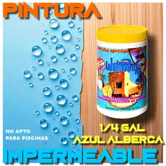 WETPROOF - PINTURA IMPERMEABLE PROTECTOR MADERA EXTERIOR AZUL ALBERCA WETCO 1-4 G