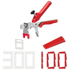 KUANGYE - Kit Nivelador Cerámicos / 100 Cuñas + 300 Clips 2mm + Alicat
