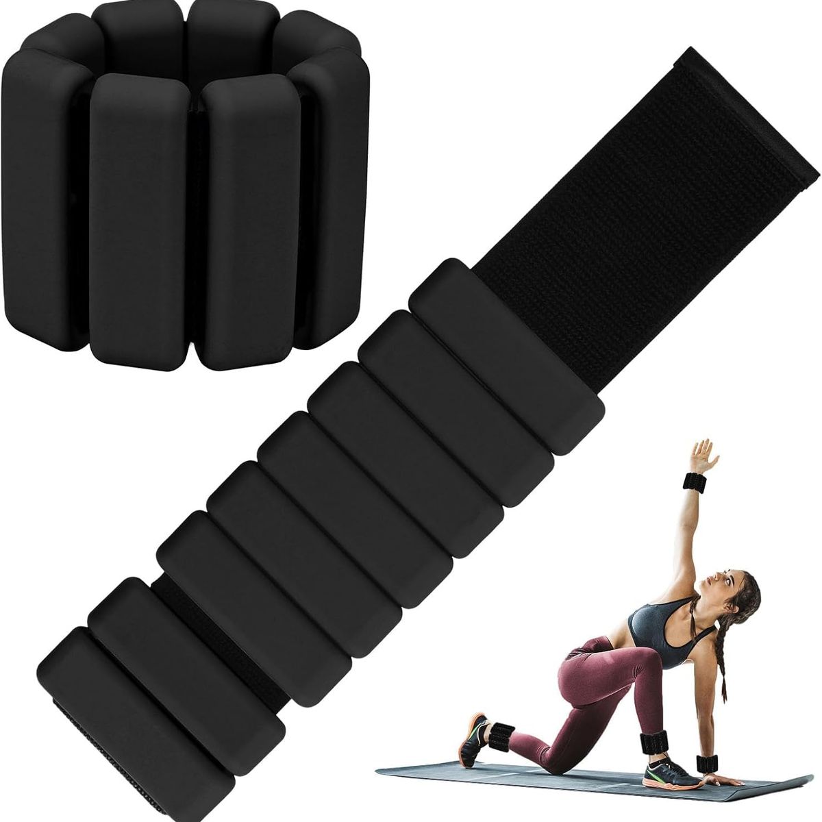 GENERICO - Ajust Brazaletes Pesas Para Tobillos Y Muñecas 05lbsx2