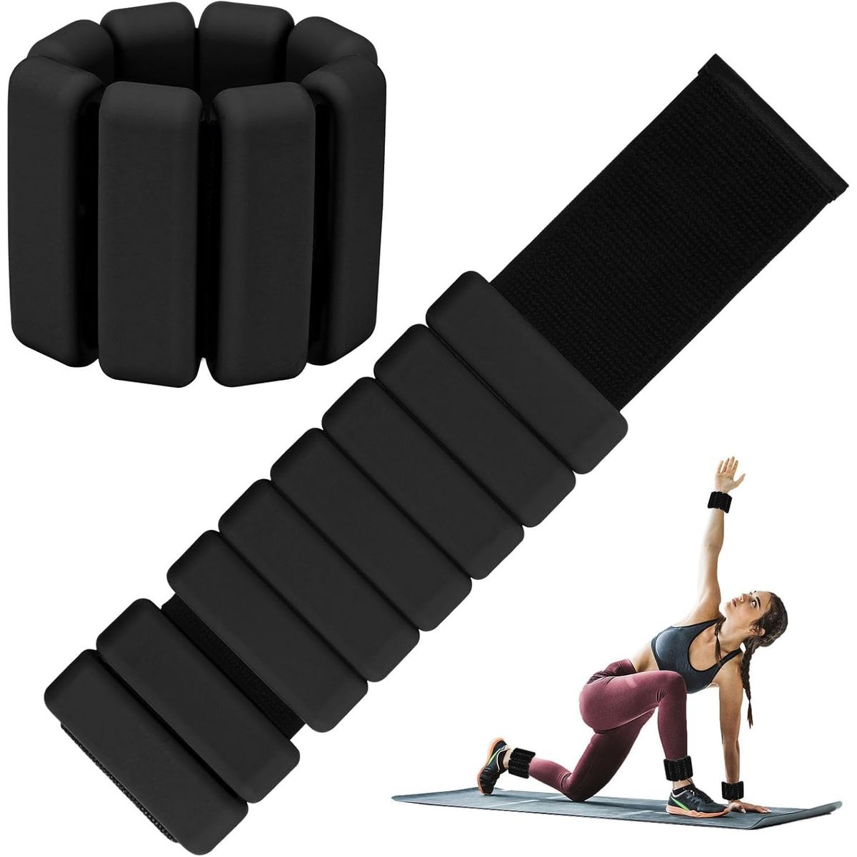 GENERICO - Ajust Brazaletes Pesas Para Tobillos Y Muñecas 05lbsx2