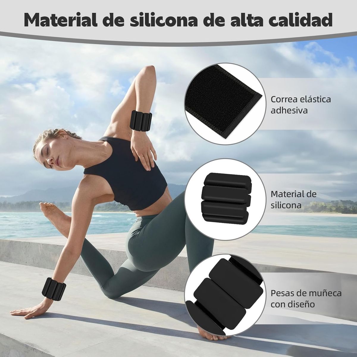 GENERICO - Ajust Brazaletes Pesas Para Tobillos Y Muñecas 05lbsx2