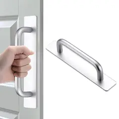 GENERICO - Tiradores De Puerta Autoadhesivo Aleación De Aluminio-Plata