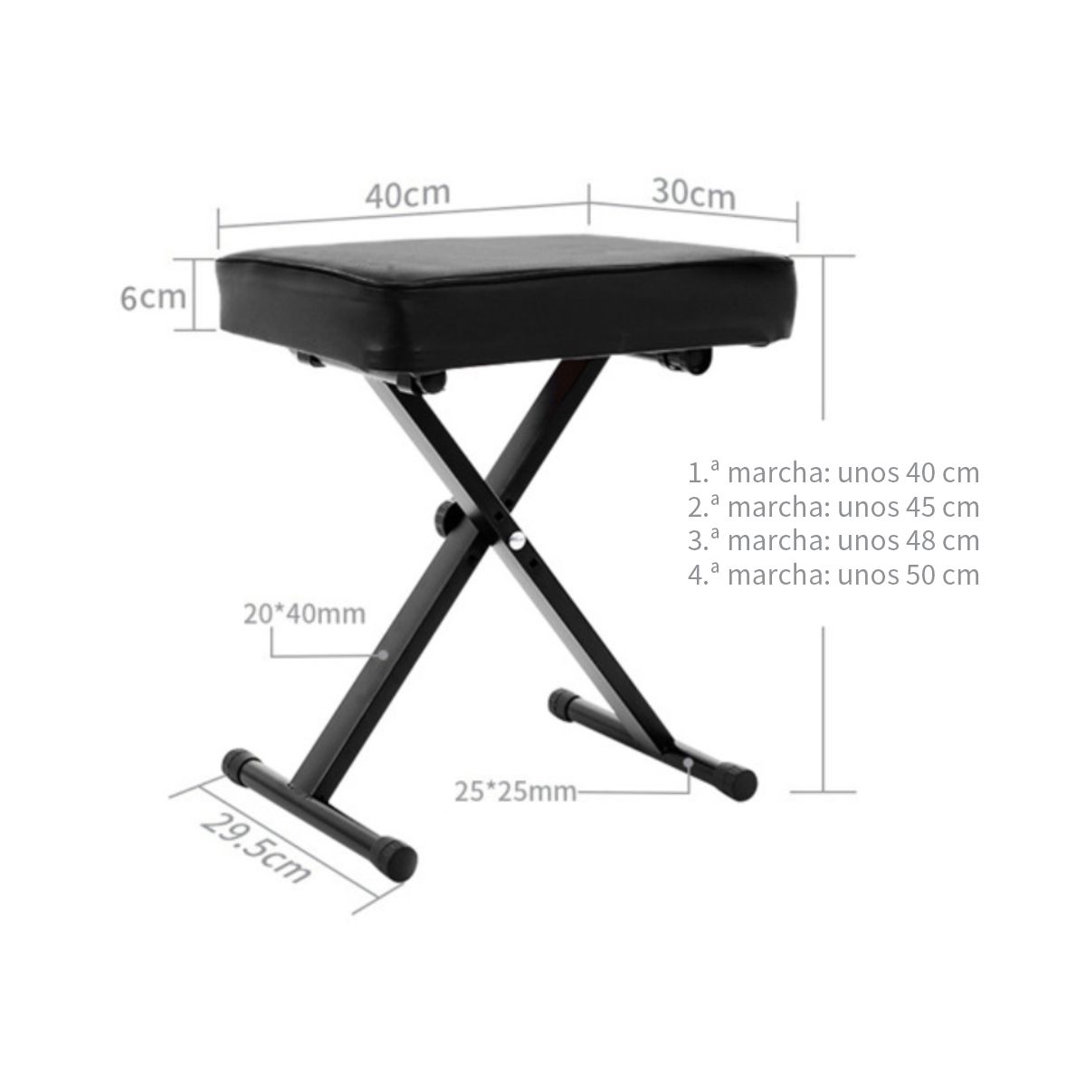 KINDA NICE - Taburete De Piano Electrónico Ajustable