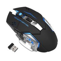 Mouse Gamer Inalámbrico Silencioso Y Recargable Con Luz Led