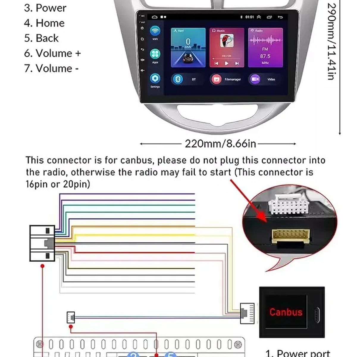 KUANGYE - Radio Auto Android Con Pantalla Bisel Para Hyunday Accent