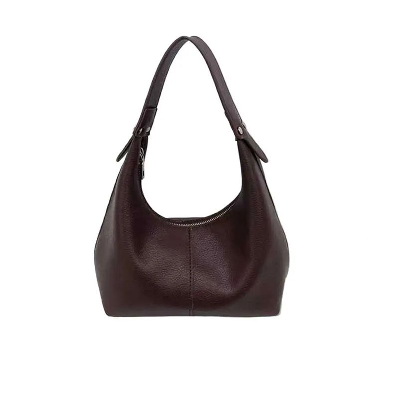 DANWEILE - Bolso de hombro de cuero PU suave para Mujer - Café