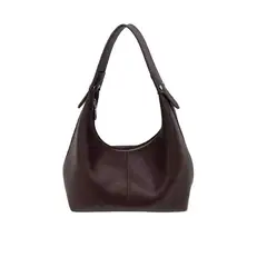 DANWEILE - Bolso de hombro de cuero PU suave para Mujer - Café