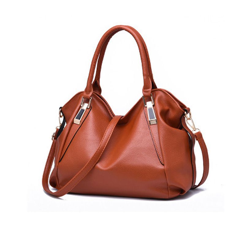 DANWEILE - Bolso de mano informal de piel suave para mujer - Marrón