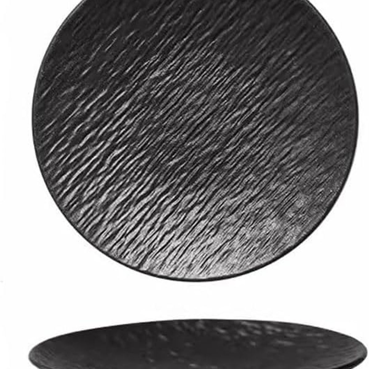 PUREPOWER - 6 Platos Playos 10 pulg Negro Mate - Rugoso Multiusos - Apto Micro