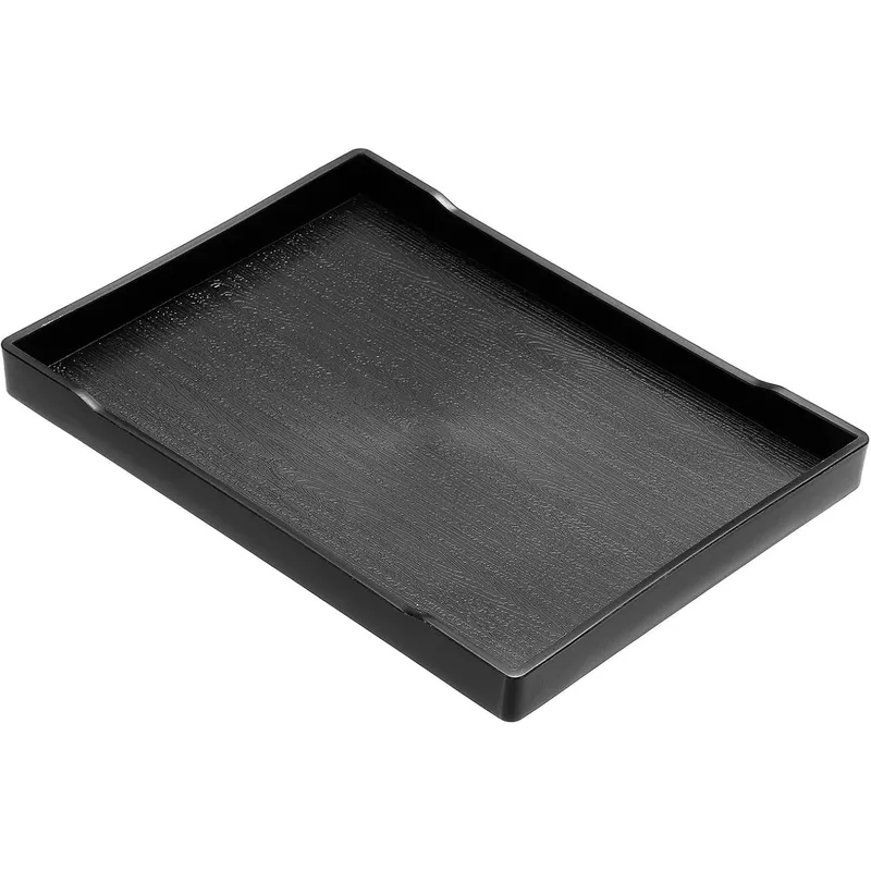 PUREPOWER - 6 Sets Bandejas Melamina 13.5"x9.84" Negras Uso Hogar / Restaurán