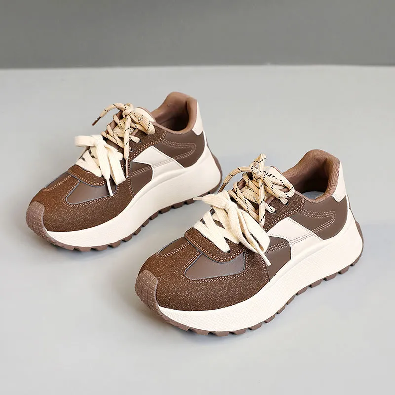 DANWEILE - Zapatillas casuales de suela gruesa para mujer