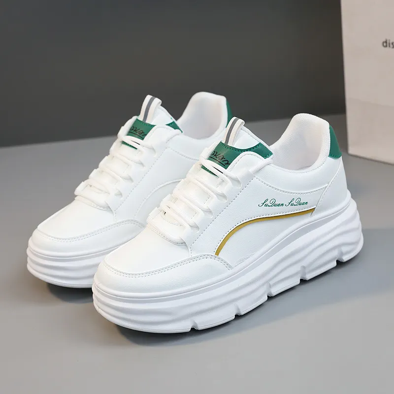 DANWEILE - Zapatillas casuales de suela gruesa para mujer