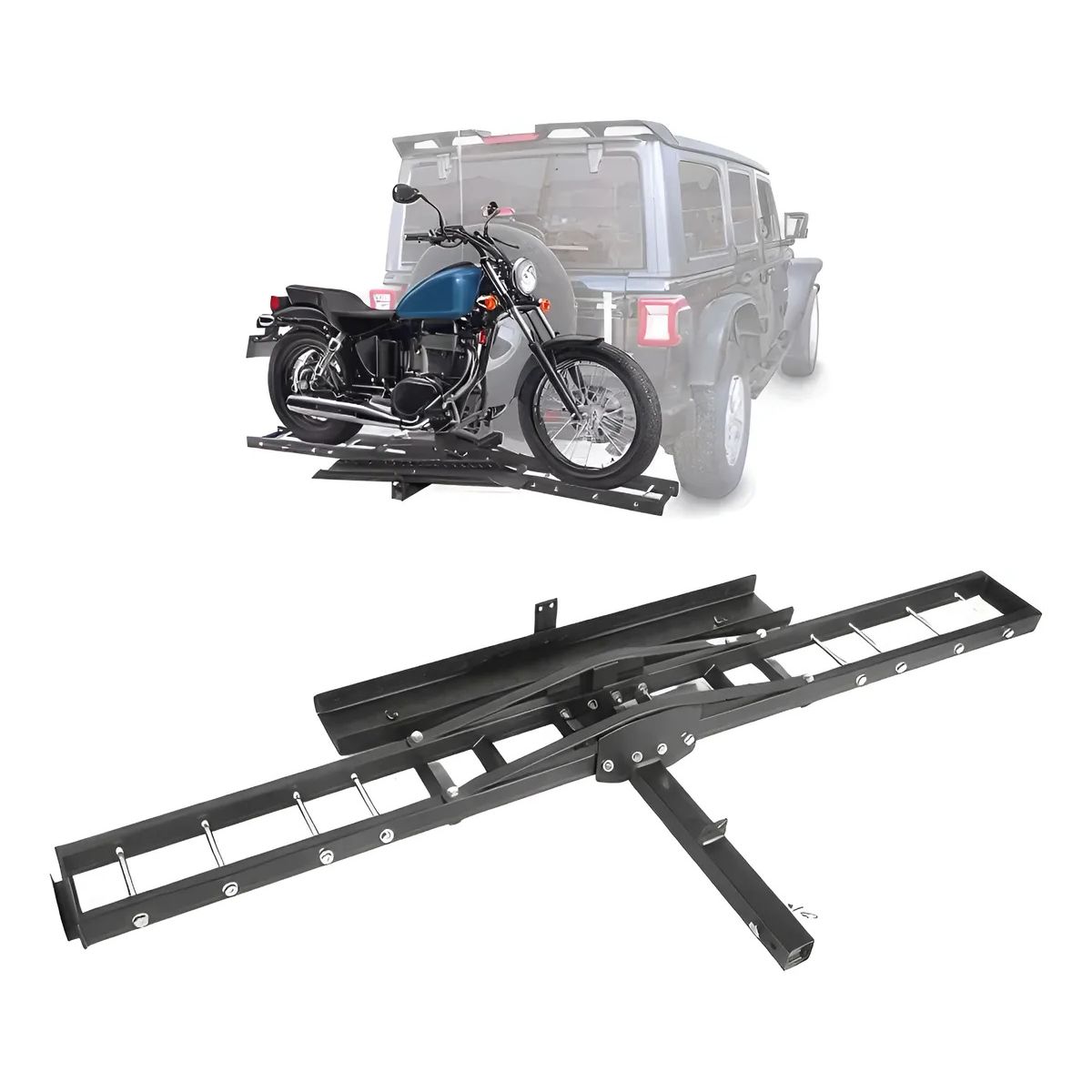 KUANGYE - Porta Moto Para Enganche Americano, 500 Lbs Negro