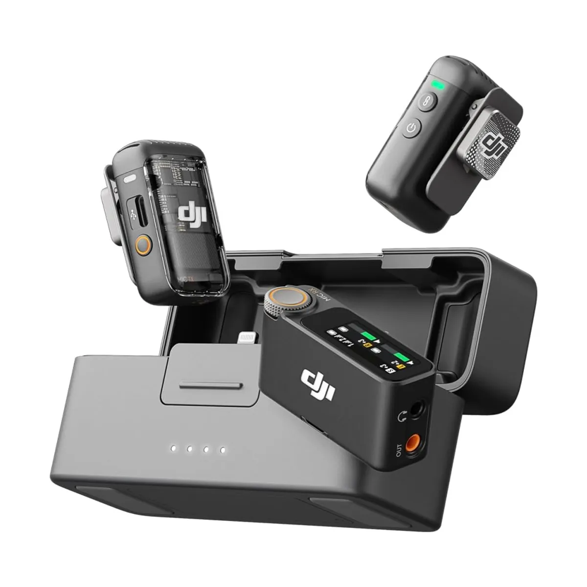 DJI - Micrófono DJI Mic 2 (2 TX + 1 RX + Estuche de carga)