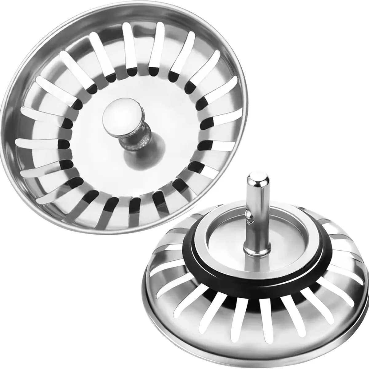 KUANGYE - Tapon Metalico Colador Lavaplatos Fregadero 2 Pcs