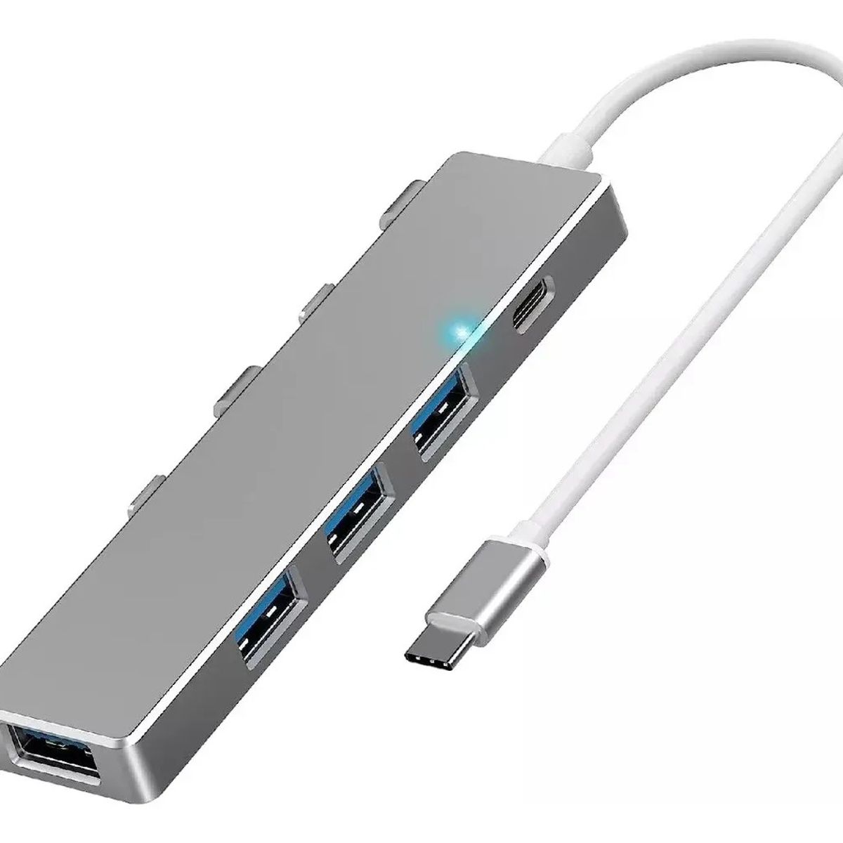 KUANGYE - Adaptador Hub Usb Tipo C - Conector Usb Multiple 3 Puertos Plateado