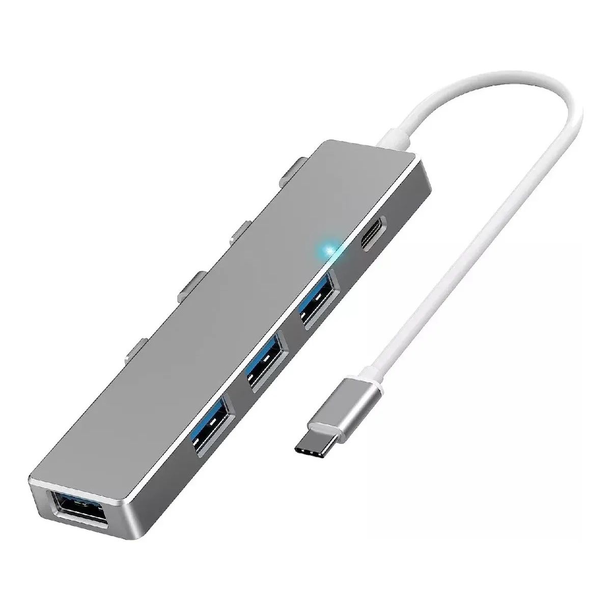 KUANGYE - Adaptador Hub Usb Tipo C - Conector Usb Multiple 3 Puertos Plateado