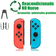 NINTENDO - Control JoyCon(L/R) Rojo/Azul Reacondicionado SemiNuevo