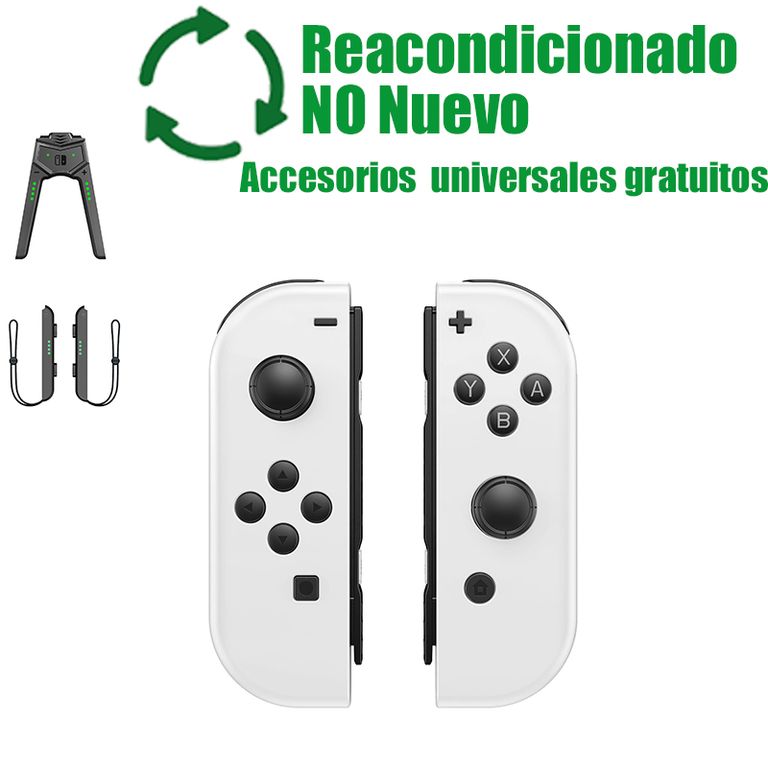 NINTENDO Control JoyCon(L/R) Blanco Reacondicionado SemiNuevo