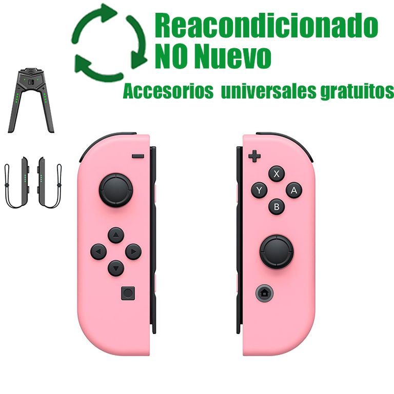 NINTENDO Control JoyCon(L/R) Rosa Reacondicionado SemiNuevo