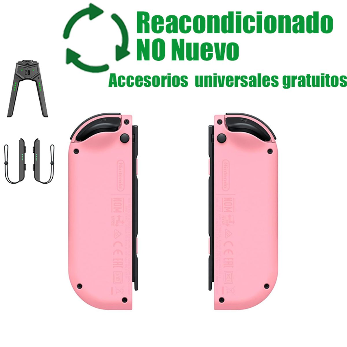 NINTENDO - Nintendo Control JoyCon(L/R) Rosa Reacondicionado SemiNuevo