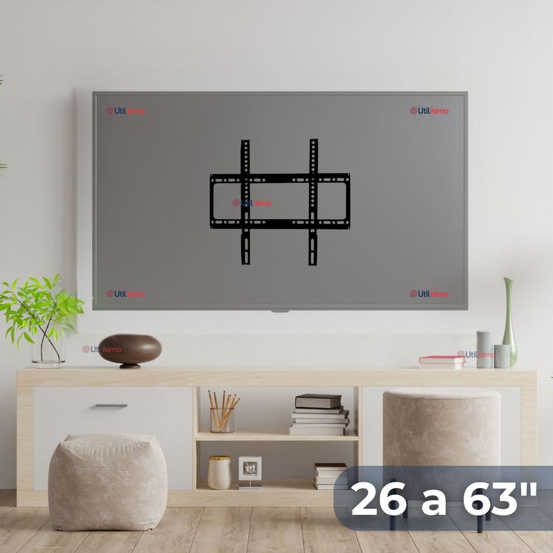 LINE - Soporte TV  26 a 63 Pulgadas 50Kg Soporte TV de Pared Fijo