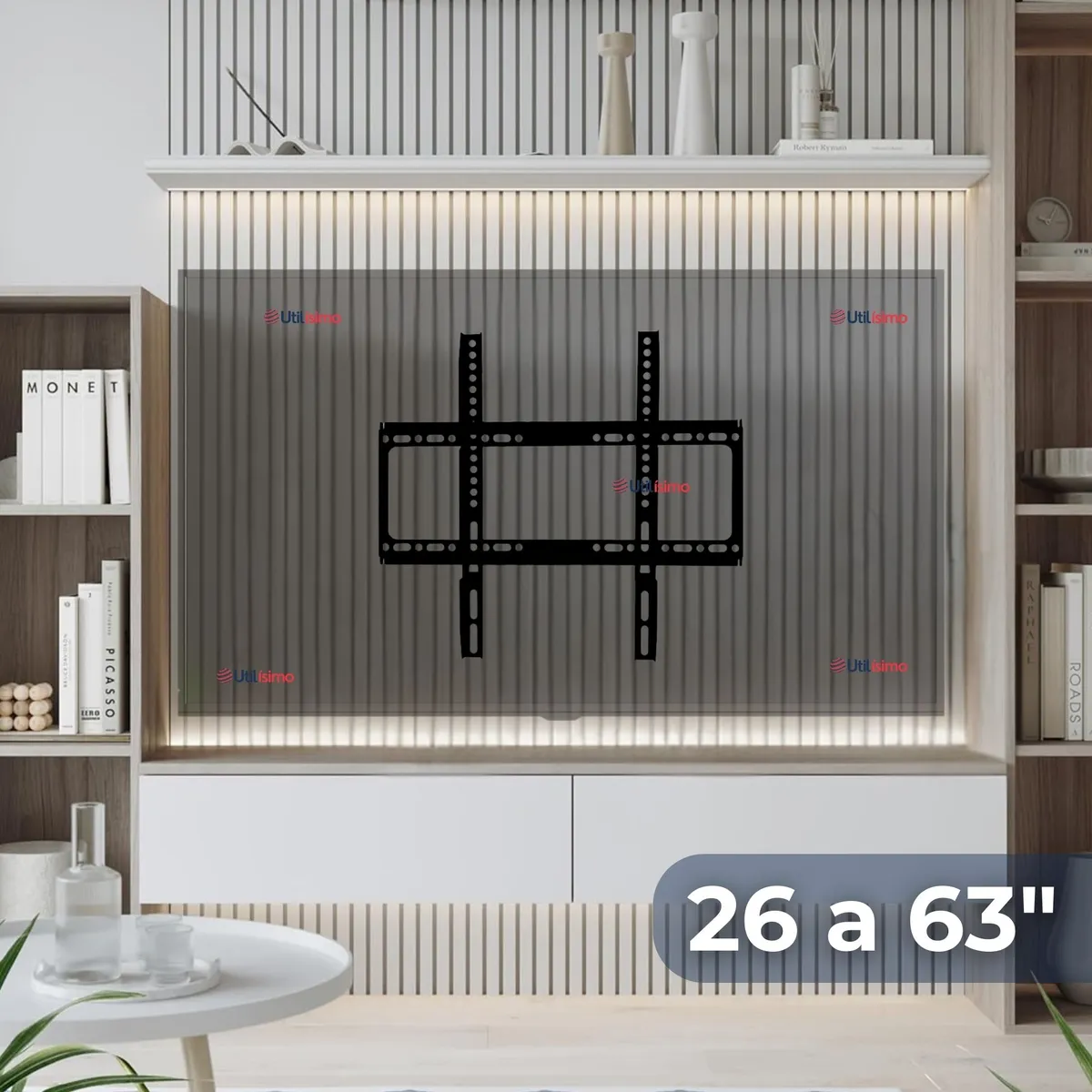 LINE - Soporte TV Pared Fijo 50Kg 26 a 63 Pulgadas