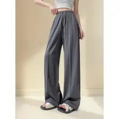 EVERSO - Pack 3 Pantalón Tiro Alto Mujer Palazzo Pierna Ancha Verano