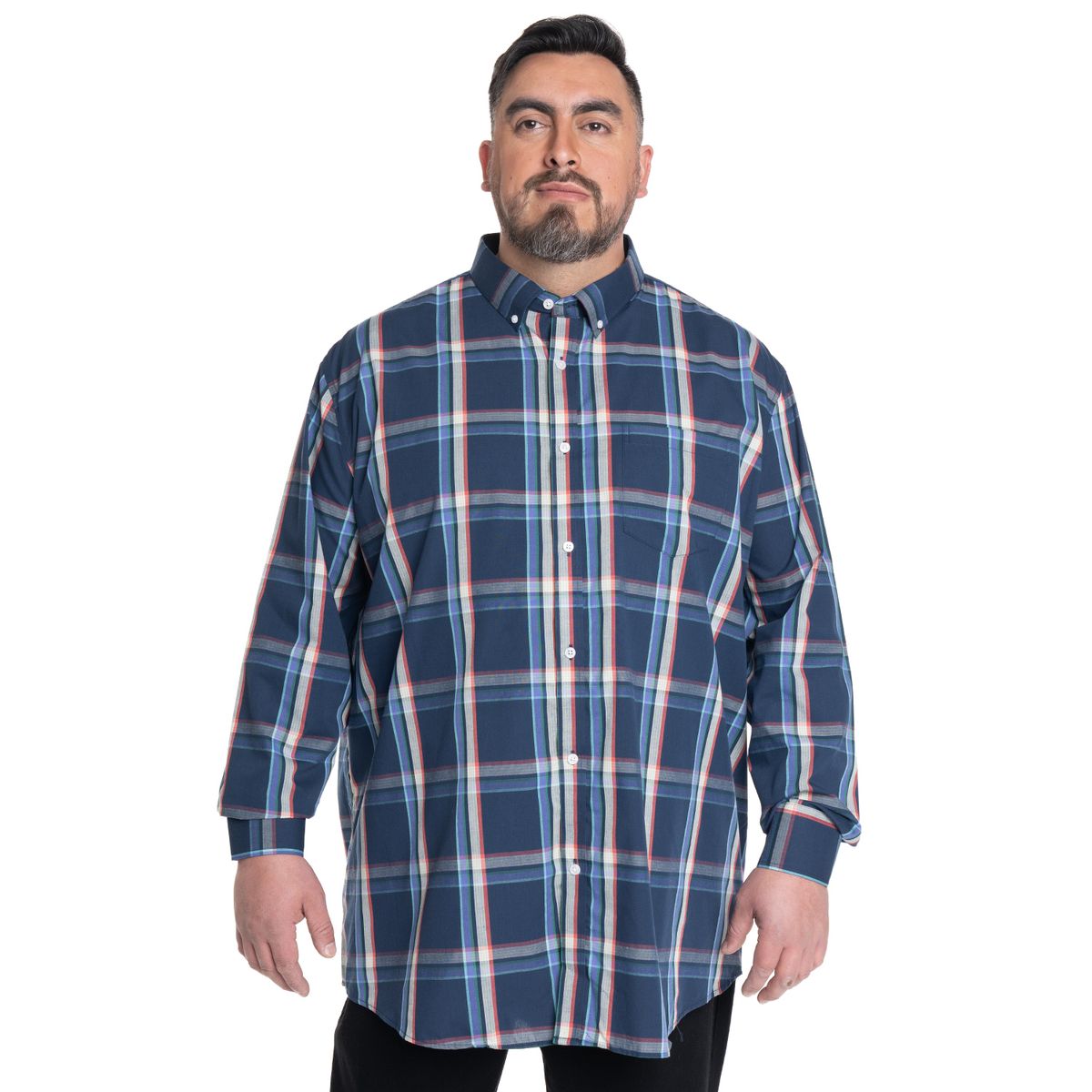 KOTTING - CAMISA HOMBRE CUADROS CUELLO INGLÉS FANTASÍA