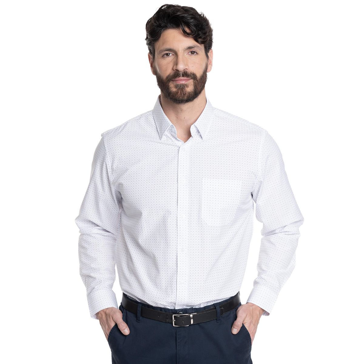 KOTTING - CAMISA HOMBRE FANTASÍA ESTAMPADA CUELLO SEMI ITALIANO BOLSILLO PECHO KOTTING