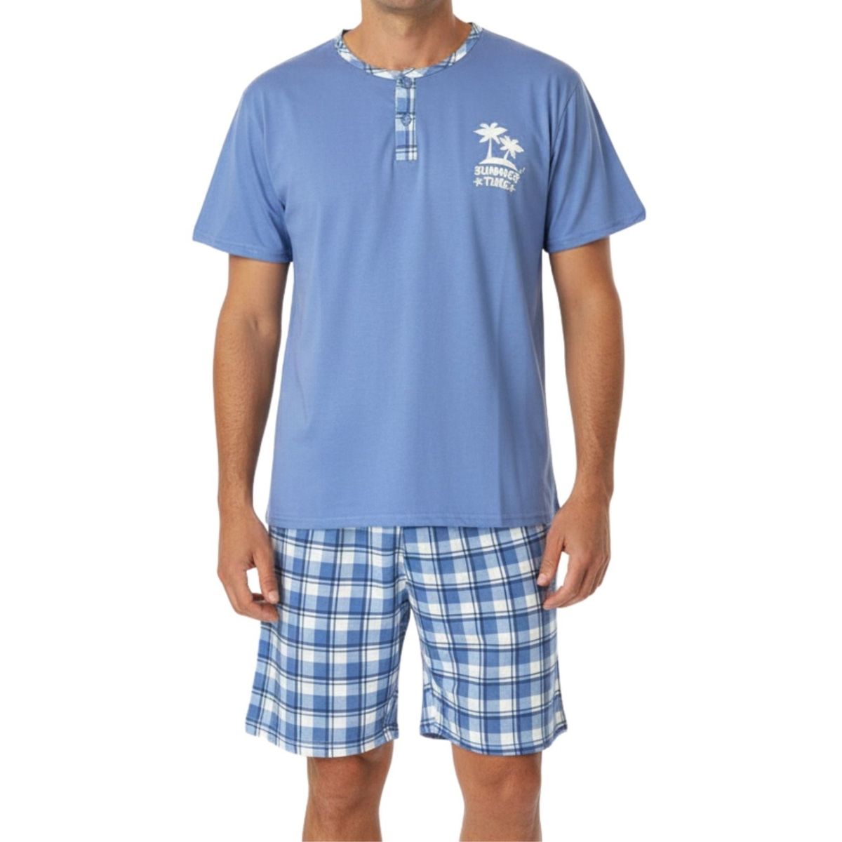 LIKE SHOP - Pijama Hombre Verano Short Y Polera Colores 522