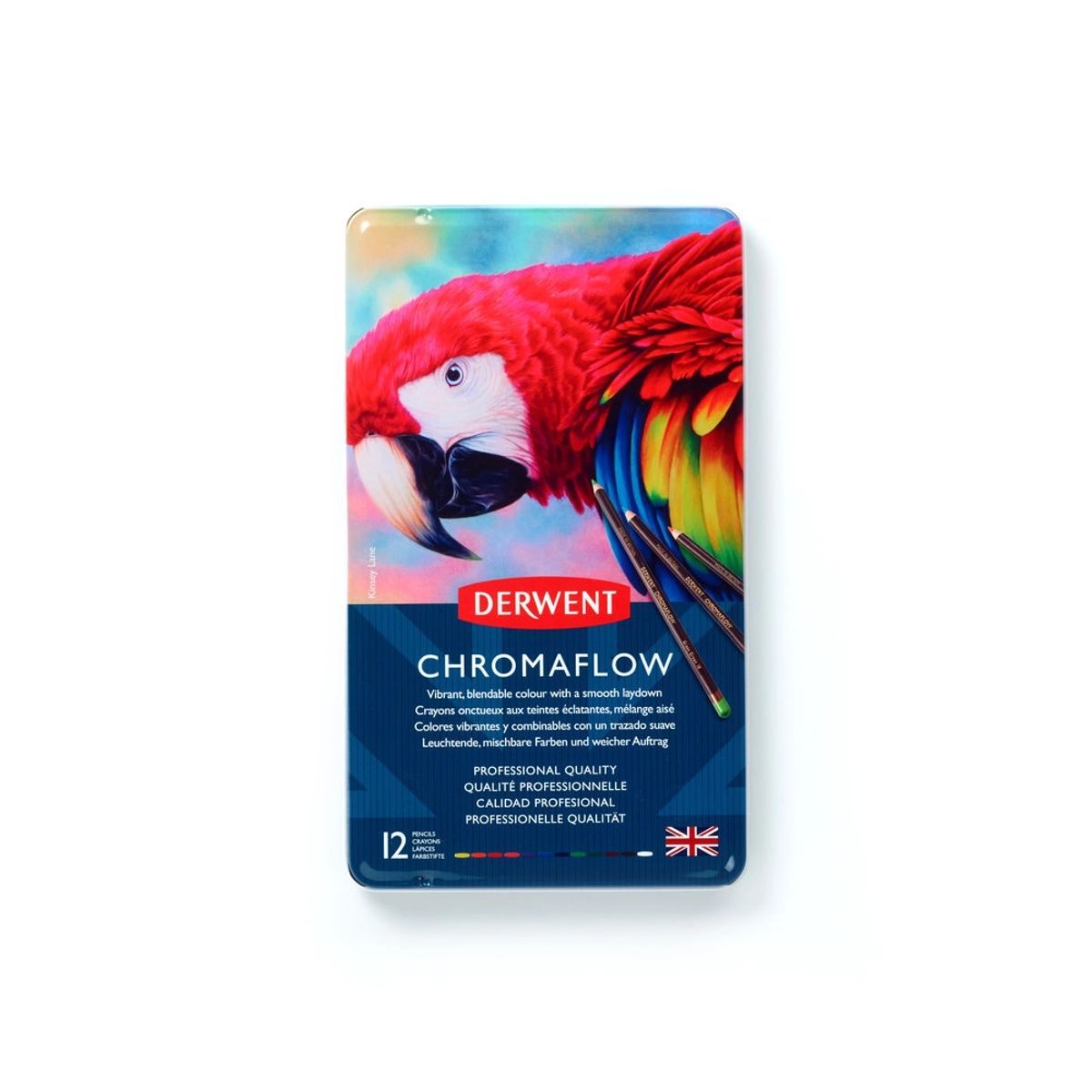DERWENT - Lápices de Colores Set 12 – Pigmentos Vibrantes y Mina Suave