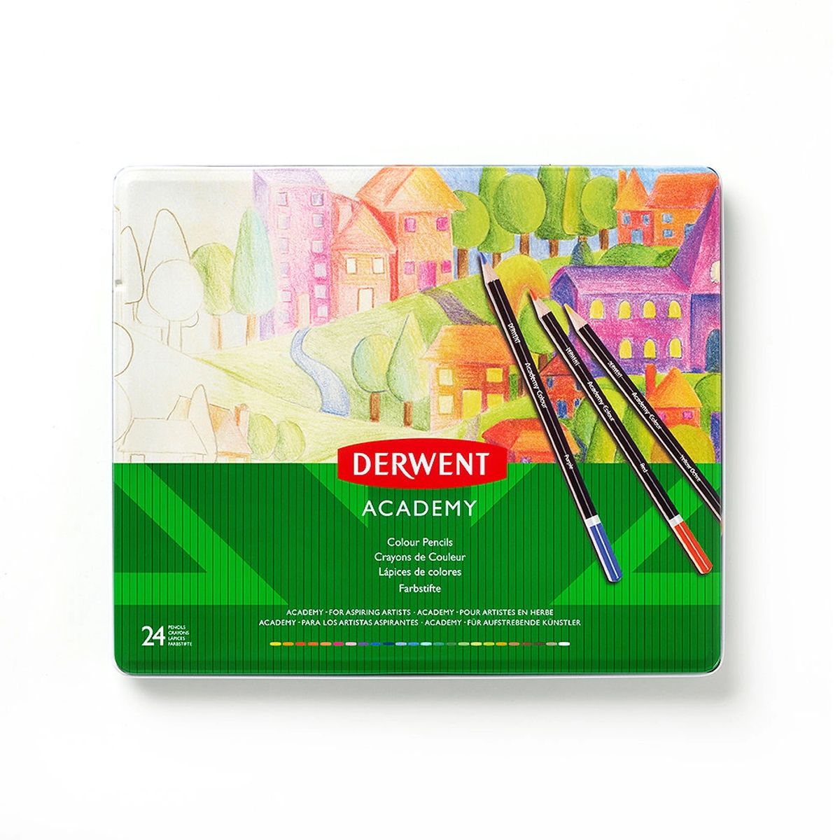 DERWENT - Caja de Lápices de Colores 24 – Pigmentos Cremosos y Mezclables